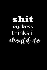 2019 Weekly Planner Funny Saying Shit My Boss Thinks I Should Do 134 Pages