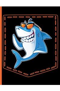 Shark Wearing Sunglasses Pocket