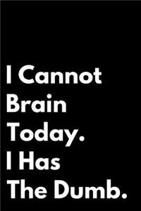 I Cannot Brain Today I Has the Dumb
