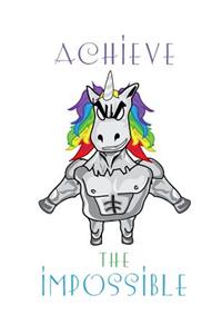 Achieve the Impossible Unicorn Graph Paper Composition Notebook