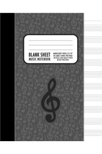 Blank Sheet Music Notebook