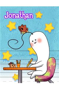 Jonathan: Personalized Book with Child's Name, Primary Writing Tablet, 65 Sheets of Practice Paper, 1