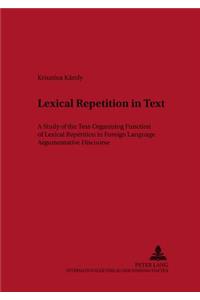 Lexical Repetition in Text