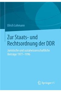 Zur Staats- Und Rechtsordnung Der DDR