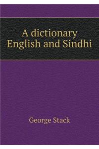 A dictionary English and Sindhi
