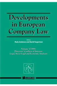 Developments in European Company Law Vol 3 1999