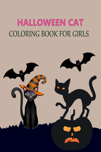Halloween Cat Coloring Book For Girls