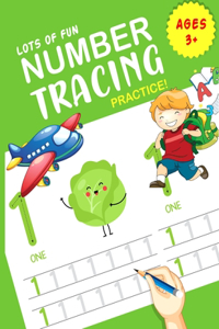 Number Tracing Practice ages 3+
