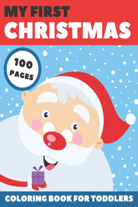 My First Christmas Coloring Book For Toddlers