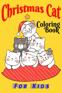 Christmas Cat Coloring Book For Kids