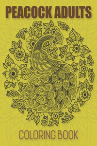 Peacock adults coloring book