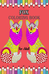 Fox Coloring Book For Adult