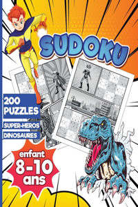 Sudoku Enfant 8-10 ans Super Héros Dinosaures