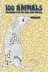 Mandala Colouring for Gel Pens and Pencils - 100 Animals