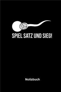 Spiel Satz Und Sieg Notizbuch