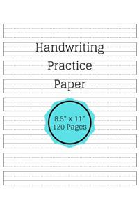 Handwriting Practice Paper: Notebook with Dotted Line Paper Sheets for Students and Homeschooling K-3