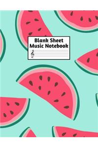 Blank Sheet Music Notebook