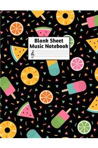 Blank Sheet Music Notebook