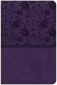 CSB Compact Ultrathin Reference Bible, Purple Leathertouch