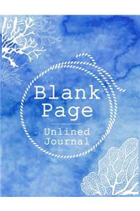 Blank Page Unlined Journal