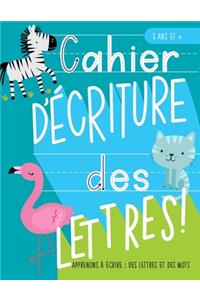 Cahier d'écriture des lettres