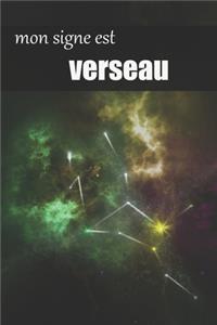 verseau signe astrologique, carnet ligné