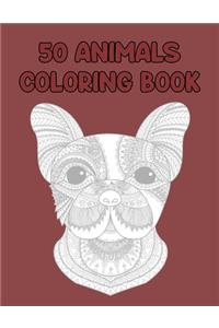 50 Animals Coloring Book