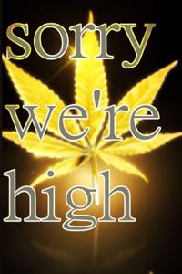 Sorry we're high