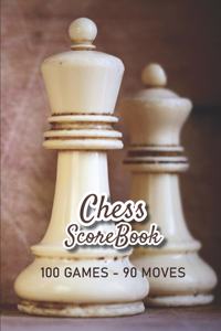Chess Scorebook - 100 Games - 90 moves