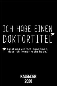 Kalender 2020 Doktortitel
