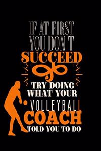 If at First You Don't Succeed Try Doing What Your Volleyball Coach Told You to Do