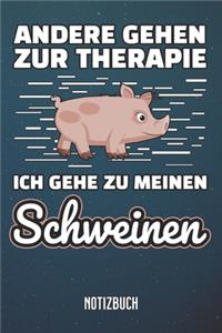 Therapie Schweine Notizbuch