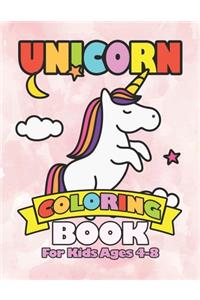 Unicorn Coloring Book for Kids Ages 4-8