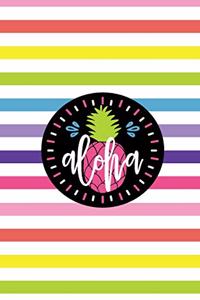 Aloha Pineapple - Matte Cover, Lined Notes Journal