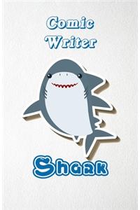 Comic Writer Shark A5 Lined Notebook 110 Pages