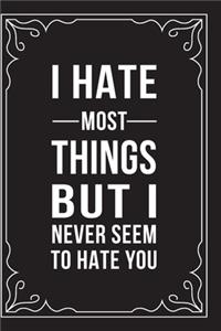 I Hate Most Things But I Never Seem to Hate You