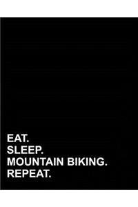 Eat Sleep Mountain Biking Repeat: Dot Grid Journal Dot Grid Design Book, Dotted Notepad, Bullet Grid Journal For Fitness, 8x10, 160 pages