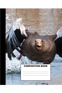 Goose Composition Book: Goose Composition Notebook. 132 Pages Wide Ruled 7.5x9.25
