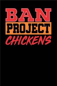 Ban Project Chickens: Black, Orange & Red Design, Blank College Ruled Line Paper Journal Notebook for Project Managers and Their Families. (Agile and Scrum 6 x 9 inch Com