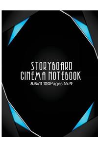 Storyboard Cinema Notebook: 8.5x11 120Pages 16:9: Storyboard Template, Directors notebook, Cinema notebooks 4 Panels With Narration Lines