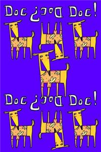 Bullet Journal Notebook for Dog Lovers, Orange Dogs in a Row 2