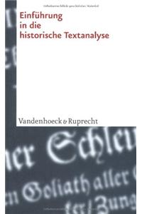 Einfuhrung in Die Historische Textanalyse
