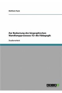 Zur Bedeutung des biographischen Wandlungsprozesses für die Pädagogik