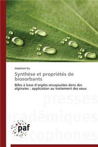 Synthèse Et Propriétés de Biosorbants