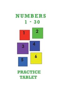 Numbers 1-30 Practice Tablet