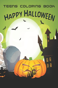 Teens Coloring Book Happy Halloween