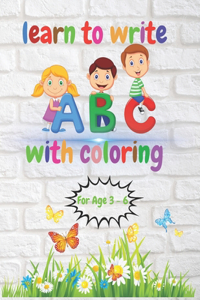 learn to write with coloring