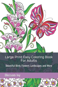 Large Print Easy Coloring Book For Adults