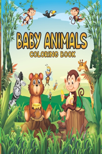 Baby animals coloring book
