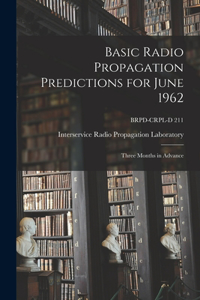 Basic Radio Propagation Predictions for June 1962